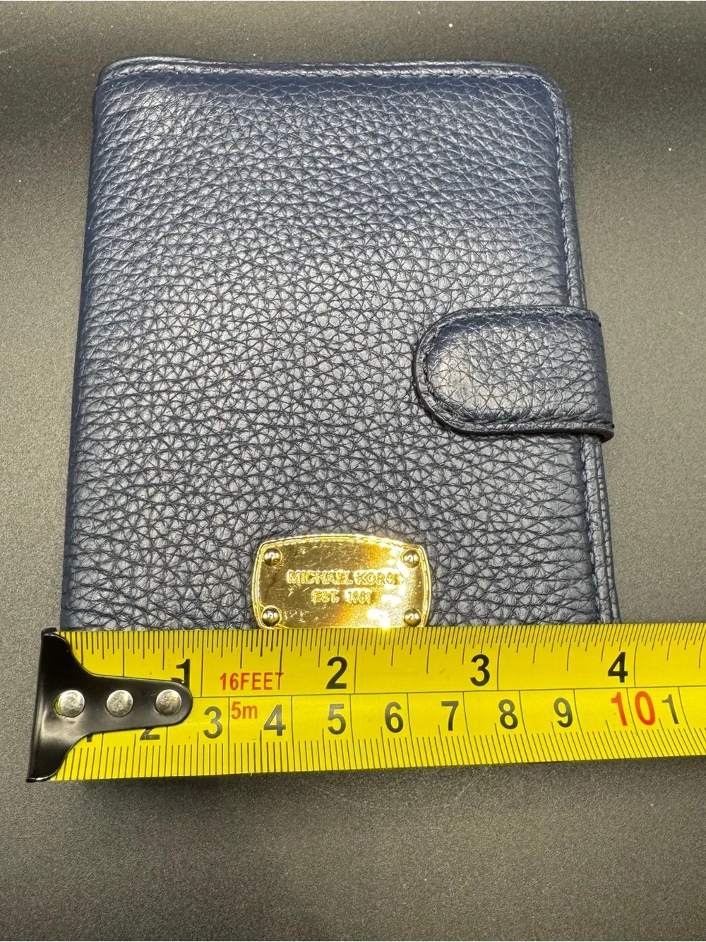 Michael Kors Jet Set Passport Case Navy Blue Leather